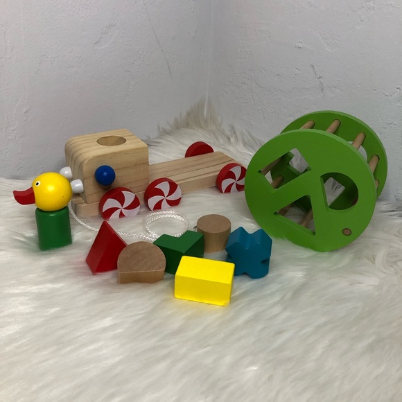 Shape Sorting Wooden Pull Toy Educational Toy Montessori Inspired - Picture 7 of 7